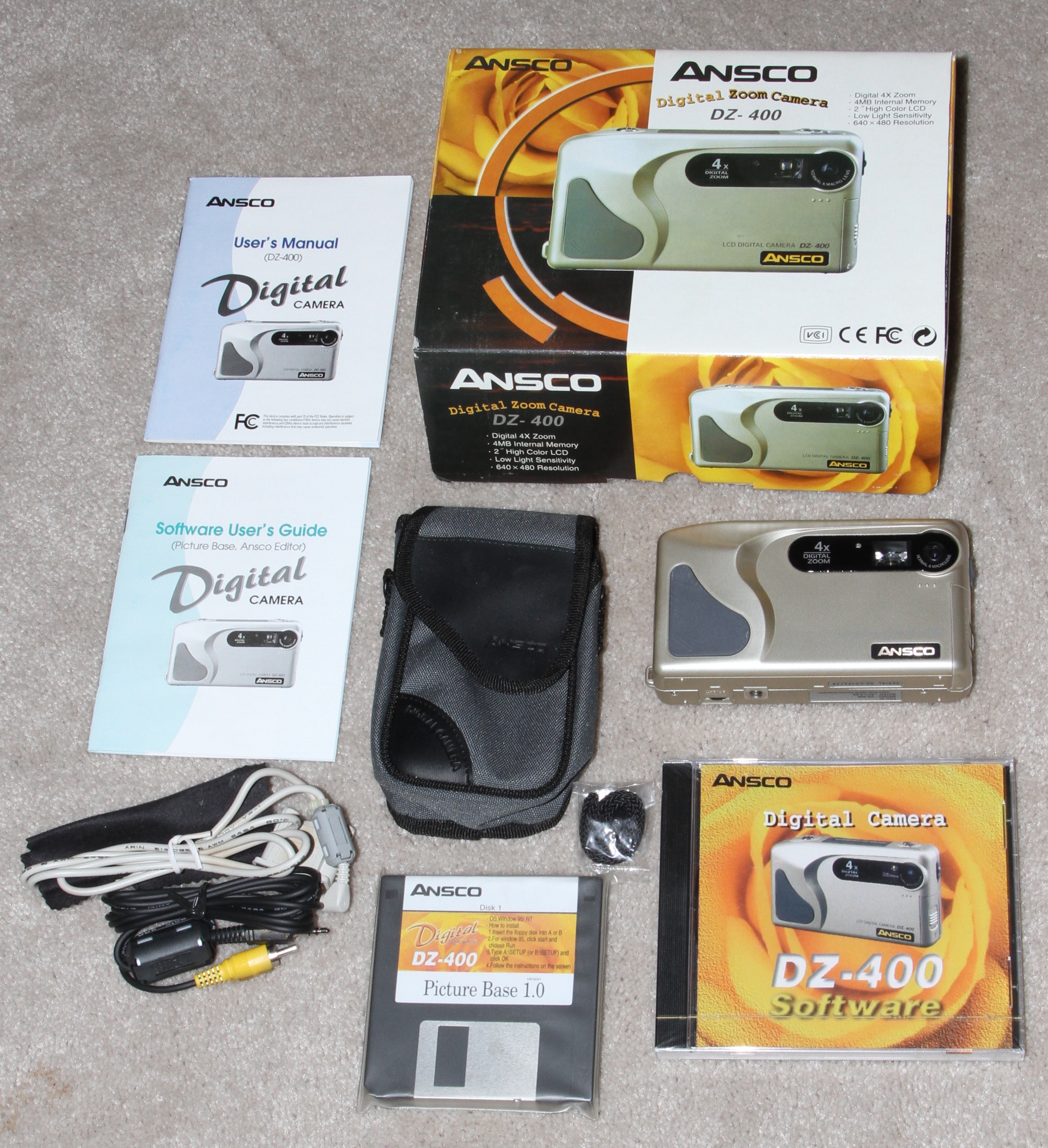 ansco dz-400 digital camera set 1997