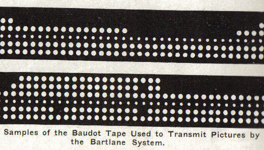 bartlane photo transmission system digitized tape