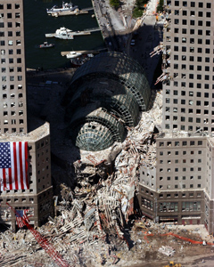 9/11 2001 collapsed building photo by chang lee