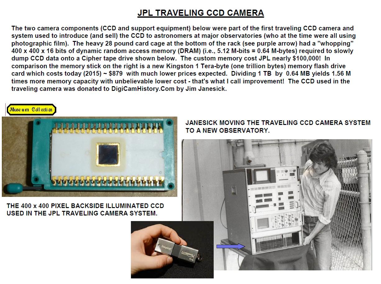 Janesick JPL first traveling CCD camera