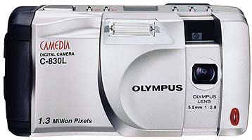 olympus camedia c-830l, camedia d-340r vintage digital camera 1998