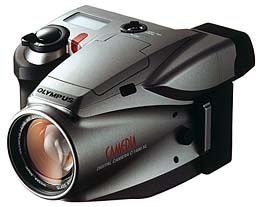 olympus camedia c-1400xl, camedia d-620l vintage digital camera 1998