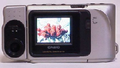 casio qv-10 lcd viewfinder digital camera rear vieew 1995